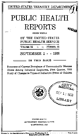 Public Health Reports  v 53  no 35  cover