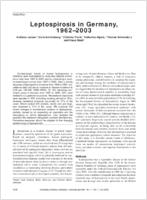 Leptospirosis in Germany 19622003