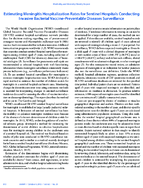 Estimating Meningitis Hospitalization Rates for Sentinel Hospitals Conducting Invasive Bacterial VaccinePreventable Diseases Surveillance