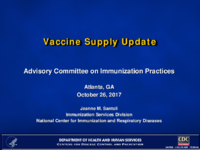 Vaccine Supply Update