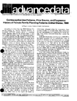 Contraceptive Use Patterns Prior Source and Pregnancy History of Female Family Planning Patients United States 1980