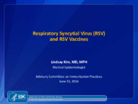 Respiratory syncytial virus RSV and RSV vaccines
