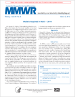 MMWR Morbidity and Mortality Weekly Report Vol 59 No 8 March 5 2010