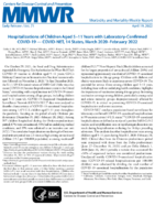 Hospitalizations of Children Aged 511 Years with Laboratoryconfirmed COVID19  COVIDNET 14 States March 2020February 2022