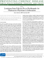 Louisiana State Policies Prove Problematic for PharmacistPhysician Collaboration