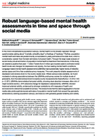 Robust LanguageBased Mental Health Assessments in Time and Space Through Social Media