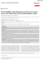 Work Disability Early Retirement and Loss of a Loved One in the World Trade Center Health Registry Cohort