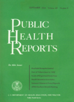 Public Health Reports  v 69 no 9  cover