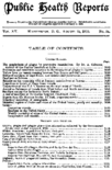 Public Health Report  v XV no 24  table of contents