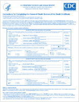 Instructions for completing the causeofdeath section of the death certificate