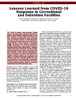 Lessons Learned from COVID19 Response in Correctional and Detention Facilities