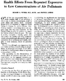 Health effects from repeated exposures to low concentrations of air pollutants