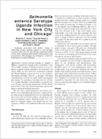 Salmonella enterica Serotype Uganda Infection in New York City and Chicago1