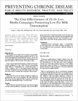 The CostEffectiveness of 1 Or Less Media Campaigns Promoting LowFat Milk Consumption
