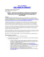 Update  CDC Recommendations for Managing and Reporting Shigella Infections with Possible Reduced Susceptibility to Ciprofloxacin May 25 2018 1100 ET 1100 AM ET