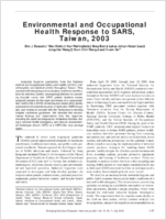Environmental and Occupational Health Response to SARS Taiwan 2003