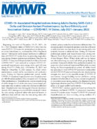 COVID19associated Hospitalizations Among Adults During SARSCoV2 Delta and Omicron Variants Predominance by Raceethnicity and Vaccination Status  COVIDNET 14 States July 2021January 2022