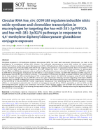 Circular RNA hsa_circ_0099188 Regulates Inducible Nitric Oxide Synthase and Chemokine Transcription in Macrophages by Targeting the HsamiR3813pPPP3CA and HsamiR3813pKLF4 Pathways in Response to 44Methylene Diphenyl DiisocyanateGlutathione