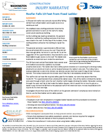 Construction Injury Narrative Roofer Falls 10 Feet from Fixed Ladder 2021