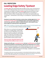 Fall Protection Leading Edge Safety Tipsheet