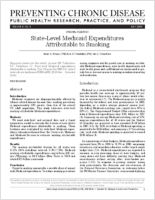 StateLevel Medicaid Expenditures Attributable to Smoking