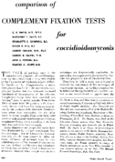 Comparison of complement fixation tests for coccidioidomycosis