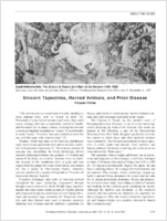Unicorn Tapestries Horned Animals and Prion Disease