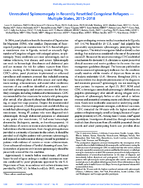 Unresolved Splenomegaly in Recently Resettled Congolese Refugees  Multiple States 20152018