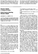 Social factors affecting womens health
