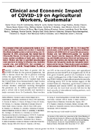 Clinical and Economic Impact of COVID19 on Agricultural Workers Guatemala1