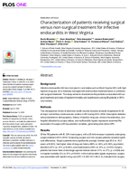 Characterization of Patients Receiving Surgical Versus NonSurgical Treatment for Infective Endocarditis in West Virginia