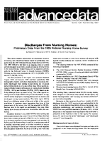 Discharges From Nursing Homes Preliminary Data From the 1985 National Nursing Home Survey