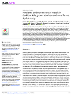 Nutrients and NonEssential Metals in Darkibor Kale Grown at Urban and Rural Farms A Pilot Study
