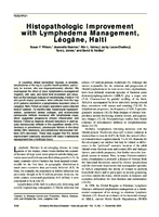 Histopathologic Improvement with Lymphedema Management Logne Haiti