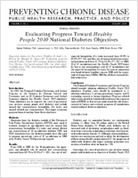 Evaluating Progress Toward Healthy People 2010 National Diabetes Objectives
