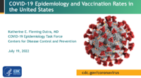 COVID19 epidemiology and vaccination rates in the United States