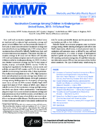 Vaccination Coverage Among Children in Kindergarten  United States 201314 School Year