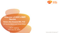 Overview of GSKs MMR vaccine