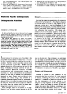 Osteoporosis nutrition