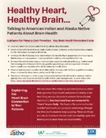 Healthy Heart Healthy BrainTalking to American Indian and Alaska Native Patients About Brain Health