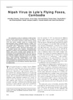 Nipah Virus in Lyles Flying Foxes Cambodia