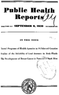 Public Health Reports  v 54  no 36  cover