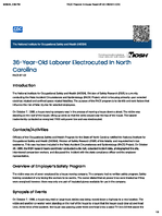 36YearOld Laborer Electrocuted In North Carolina FACE 8702
