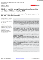 COVID19 Mortality Among Massachusetts Workers and the Association with Telework Ability 2020