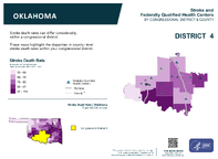 OK Congressional District 04 Stroke and Federally Qualified Health Centers Map 118th Congress