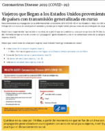 Viajeros Que Llegan a Los Estados Unidos Provenientes De Pases Con Transmisin Generalizada En Curso March 4 2020