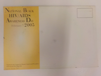 National Black HIVAIDS Awareness Day 2005 postcard back