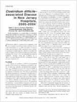 Clostridium difficileassociated Disease in New Jersey Hospitals 200020041