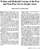Welfare And Medicaid Coverage Of The Poor And NearPoor In LowIncome Areas
