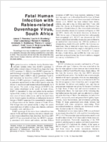 Fatal Human Infection with Rabiesrelated Duvenhage Virus South Africa